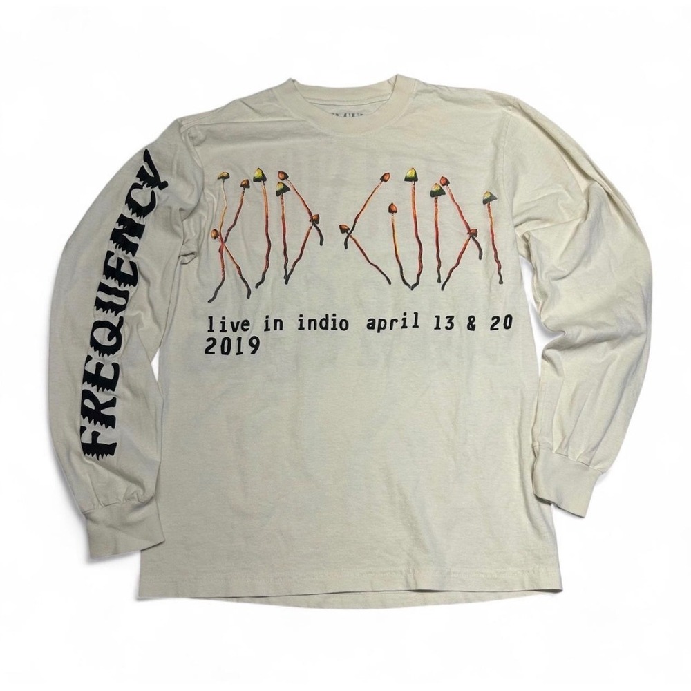 Kid Cudi CPFM Coachella 2019 Illusions Long Sleeve Shirt Cream Small 0124 - Picture 1 of 7